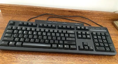 Sony Vaio Black Wired Keyboard - Six Pin Plug - PCVA-KB4P/U - Image 1 of 4