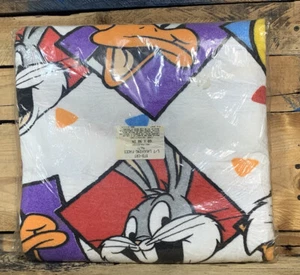 Vintage Looney Tunes Blanket 60x90 Bugs Tweety Daffy Sylvester SEALED - Bild 1 von 7