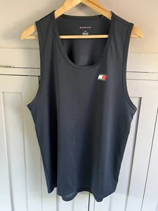 Tommy Sport Back Logo Hombre Deportes/Fitness Tanque en Negro - Grande - Imagen 1 de 4