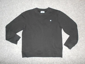 DOUBLE A BY WOOD WOOD MENS MEDIUM BLACK HEAVY ORGANIC COTTON SWEATSHIRT        - Picture 1 of 4