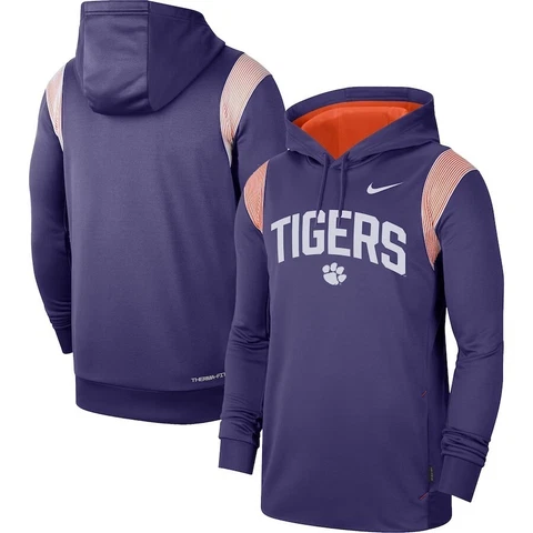 Men's Nike Clemson Tigers Game Day Sideline Performance Pullover Hoodie Large Cover