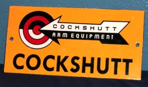 Sehr seltenes COCKSHUTT Landmaschinen Porzellanschild 10" x 5" Saatgut Traktor Gas Öl - Bild 1 von 3