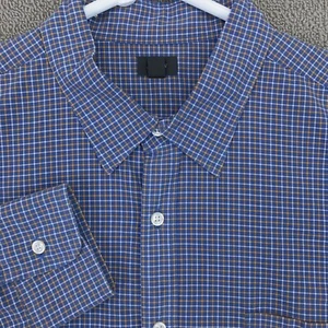 Camisa J Crew Abotonada Para Hombre Extra Grande XL Manga Larga Azul Cuadros Informal Algodón - Imagen 1 de 12