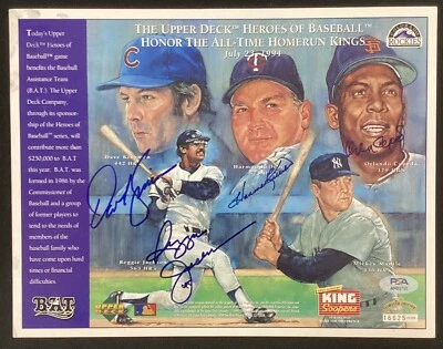 1994 Upper Deck Signed Photo 8x10 Killebrew Jackson +2 Autograph LE PSA/DNA - Image 1 of 4