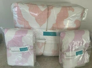 Pottery Barn Teen Kelly Slater Ikat shells FULL QUEEN quilt shams BLUSH - Picture 1 of 1