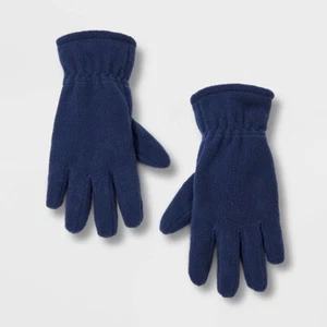 Boys' Solid Fleece Gloves - Cat & Jack Blue 4-7 - Picture 1 of 1