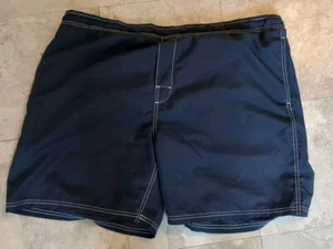 Trader Bay Men’s Board Shorts Swim Trunks Navy Blue Size XL Tie Front 15099 - Picture 1 of 6