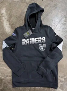 Youth Nike Las Vegas Raiders Long Sleeve Hoodie Sweatshirt Therma Sz L (14/16) - Picture 1 of 8