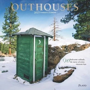 Outhouses 2025 Wall Calendar 12" x 24" open, 16 mo. - Picture 1 of 2