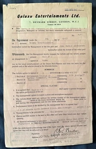 RARE UNIT FOUR PLUS 2 PERFORMANCE GIG APPEARANCE CONTRACT 06/04/1967 CONCRETE - Picture 1 of 4