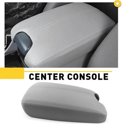 Tapa de consola gris reposabrazos cubierta de cuero para Honda Accord 2008-12 2009 2010 2011 Foto 1 de 4