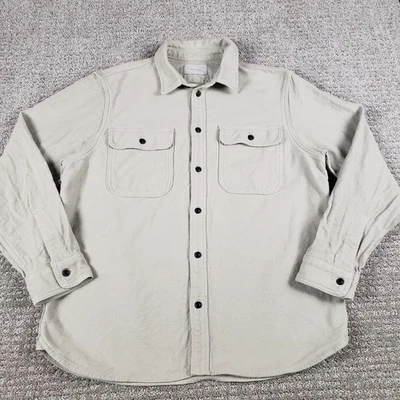 Everlane Shirt Mens XL Tan Heavyweight Overshirt Twill Utility Shacket - Image 1 of 4