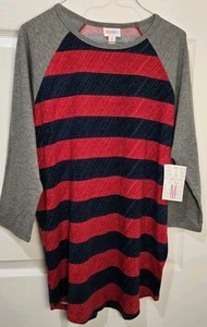 Lularoe Randy(Size Medium) Blue/red Striped, NWT, FREE SHIPPING! 📦  - Picture 1 of 4