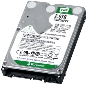 WD GREEN Hard Drive 2TB 5.4K 8MB SATA II 2.5'' WD20NPVT - Picture 1 of 3