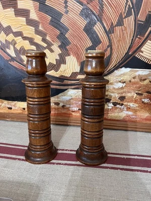 MCM дерева 8 1/2 дюйма подсвечники и скрытые 8 салфеток кольца на свечи палочки - Изображение 1 из 4