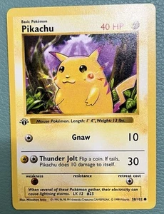 RED CHEEKS Pikachu - 1999 Pokemon 1st Edition Base set - Picture 1 of 5