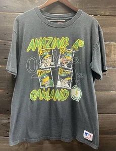 VINTAGE Oakland Athletics Amazing A’s 1991 Men’s T-shirt Sz XL MLB Mark McGwire - Picture 1 of 12