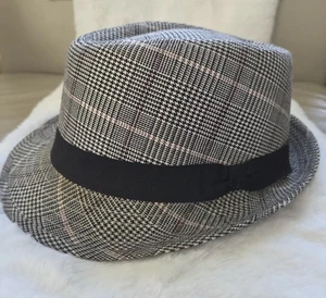 Caesars Damen Fedora Hut Tweed rosa schwarz Panama groß edel elegant Kleidung - Bild 1 von 12