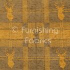 New Soft Like Cotton Small Stag Pattern Upholstery Woven Fabric Yellow Colour