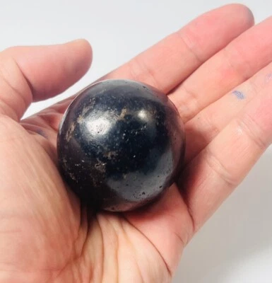 Amuleto Piedra Leklai Perla Negra 45 mm Magia Sanación Meditación Natural Top A+ Foto 1 de 4