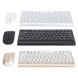 Keyboard Mouse Combo Wireless 2.4G USB Ultraslim Portable Ergonomic - Picture 1 of 12