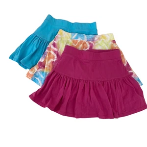 Childrens Place Girls Skorts Size 7/8 Lot of 3 Teal Hot Pink & Heart Tie Dye - Picture 1 of 13