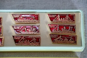 Pinback vintage, distintivi spedizione sintage. squadroni della Marina, URSS, set di 12 - Foto 1 di 6