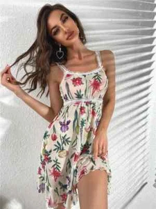 Sexy Women Lingerie Babydoll Sleepwear Peignoir Nightgown Floral Slip Dress - Picture 1 of 14