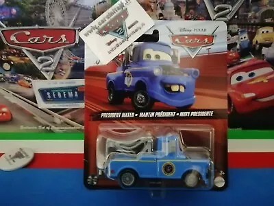 Cars on the Road President Mater -Saetta Guest Star 2021 Bl.sin.Mattel 1/55 met. - Immagine 1 di 4