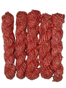 100 g Recycled Banana Silk Yarn Coral - Picture 1 of 2