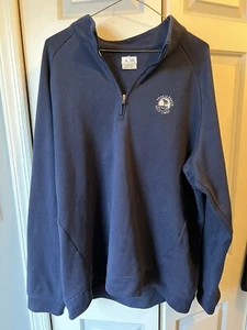 “Pebble Beach Golf Links 1919” 1/4 Zip | Blue | Microfiber | XL | Adidas | FINE - Picture 1 of 19