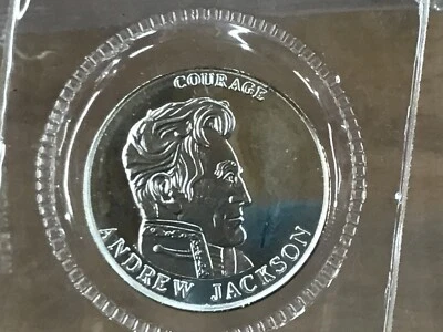 1995 Liberty Lobby Andrew Jackson Fractional Silver Art Medal   B0240 - Image 1 of 4