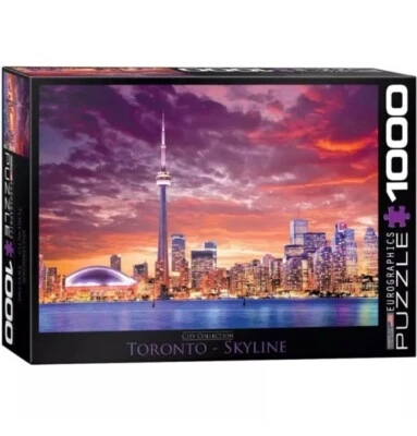 EuroGraphics 1000 Piece Puzzle Toronto Skyline City Collection Speed Puzzling  - Image 1 of 4