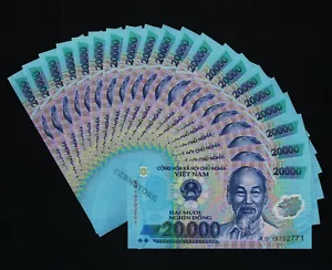 20 x 20,000 Vietnam Dong New Polymer Banknotes UNC Uncirculated Authentic - Picture 1 of 4