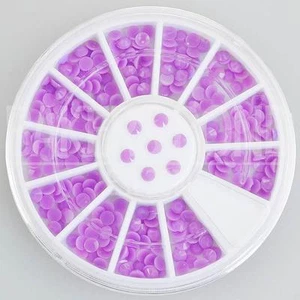 300pc Rhinestone 3D Nail Art Fashion Diamante Craft Bright Round Purple - Picture 1 of 1