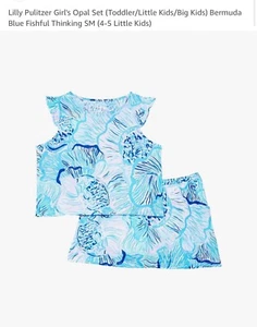 NEW Large Lilly Pulitzer Girls Skort & Flutter Top Set Oasis Print Sz 8-10 - Picture 1 of 4