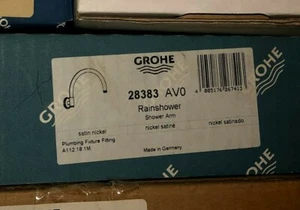 GROHE 28383AV0 Rainshower Rustic 10″ Retro Shower Arm Satin Nickel - Picture 1 of 1
