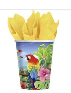 Hawaiian Tropics 9oz HOT / Cold Cups 8 Ct - Picture 1 of 3