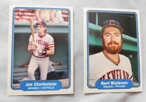1982 Fleer Cleveland Indians  Baseball Card Pick one
