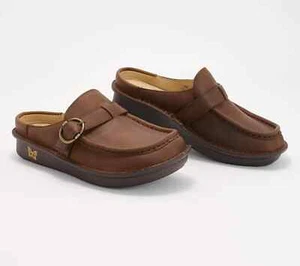 Alegria Leather Slip-On Clogs - Brigid Oiled Brown EU41 (10.5-11) - Picture 1 of 1