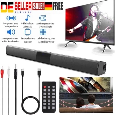 Drahtloser Bluetooth Lautsprecher, lange Stereoanlage, Heimkino Soundsystem - Bild 1 von 4