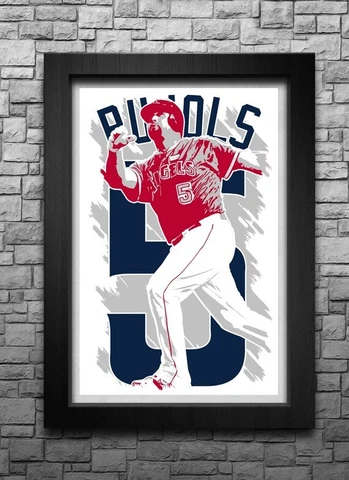 ALBERT PUJOLS art print/poster LOS ANGELES ANGELS FREE S&H! JERSEY Cover