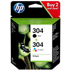 HP 304 Combo Black and Colour Ink Cartridge Original for Deskjet 3720 3730 - Picture 1 of 3