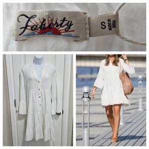 Vestido Faherty Dream Algodón Gasa Kasey Algodón Orgánico Algodón Boho Playa Nuevo con Etiquetas $158 Pequeño - Imagen 1 de 18