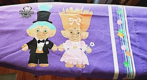 Vintage Bride & Groom Treasure Troll Pillowcase & Hillbilly Couple 2 Sides 1992 - Picture 1 of 5