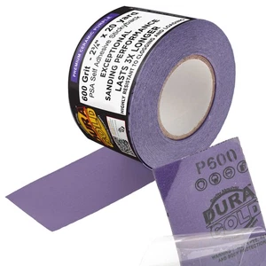 600 Grit Purple Ceramic 2.75" x 20 Yard Roll Self Adhesive Longboard Sandpaper - Picture 1 of 5