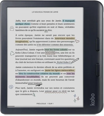 Kobo Libra Colour eBook-Reader schwarz eReader Bluetooth - Bild 1 von 4