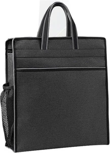 enyuwlcm Oxford Zippered Document Bag with Handle File Tote Pouch Black - Picture 1 of 8