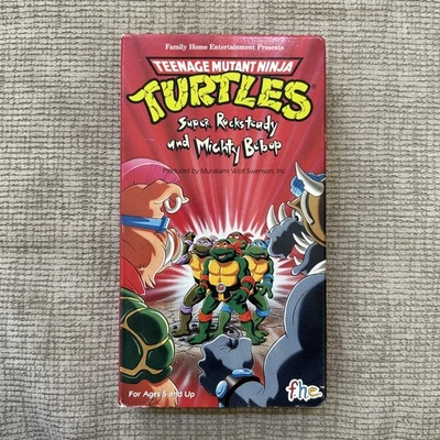 Teenage Mutant Ninja Turtles Super Rocksteady & Mighty Bebop VHS 1990  - Image 1 of 4