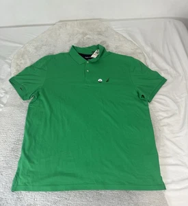 New Nautica Mens Green Slim Fit Short Sleeve Polo Shirt Size 3XL Cotton - Picture 1 of 6